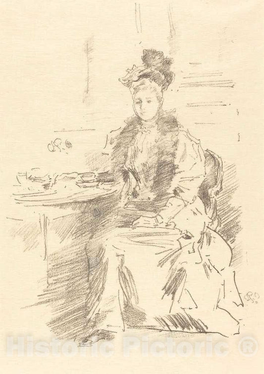 Art Print : James McNeill Whistler, La Jolie New Yorkaise, 1894 - Vintage Wall Art