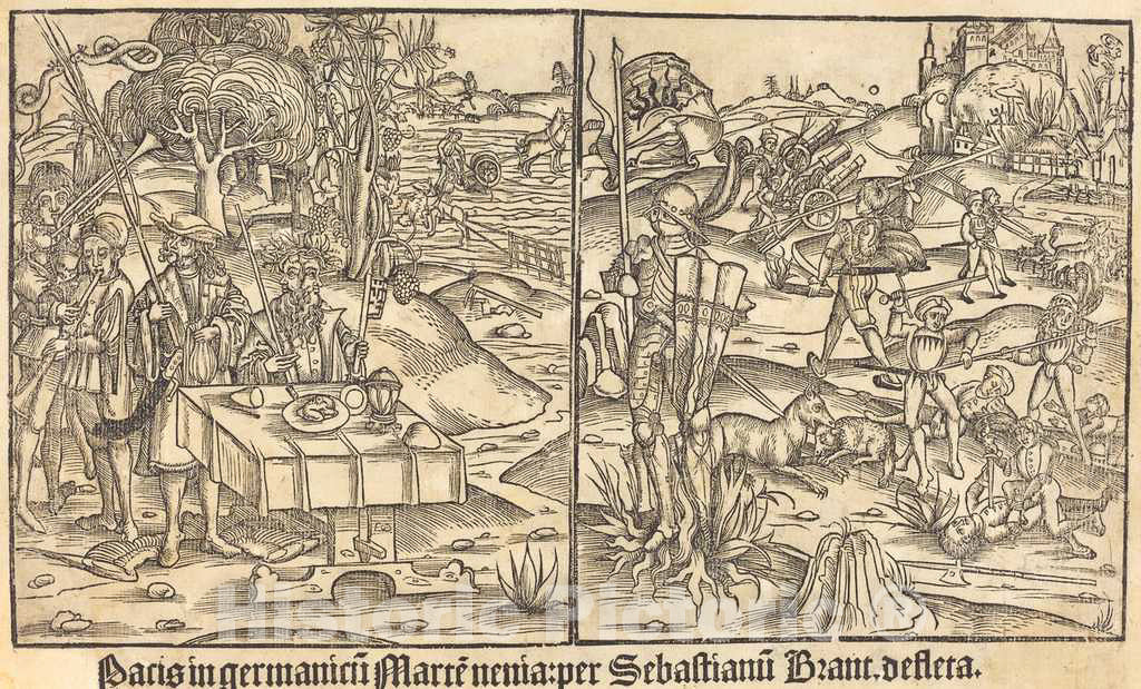 Art Print : Allegory of War and Peace, 1499 - Vintage Wall Art