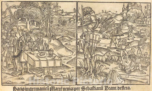 Art Print : Allegory of War and Peace, 1499 - Vintage Wall Art