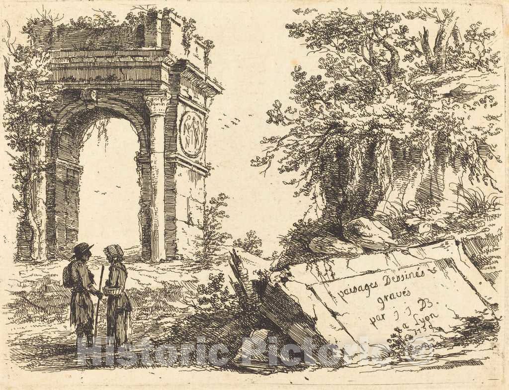 Art Print : Jacques de Boissieu, Triumphal Arch, 1759 - Vintage Wall Art