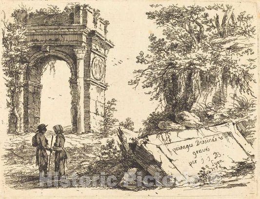 Art Print : Jacques de Boissieu, Triumphal Arch, 1759 - Vintage Wall Art