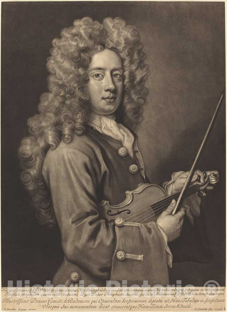 Art Print : Smith After Kneller, Nicola Cosimo, 1706 - Vintage Wall Art