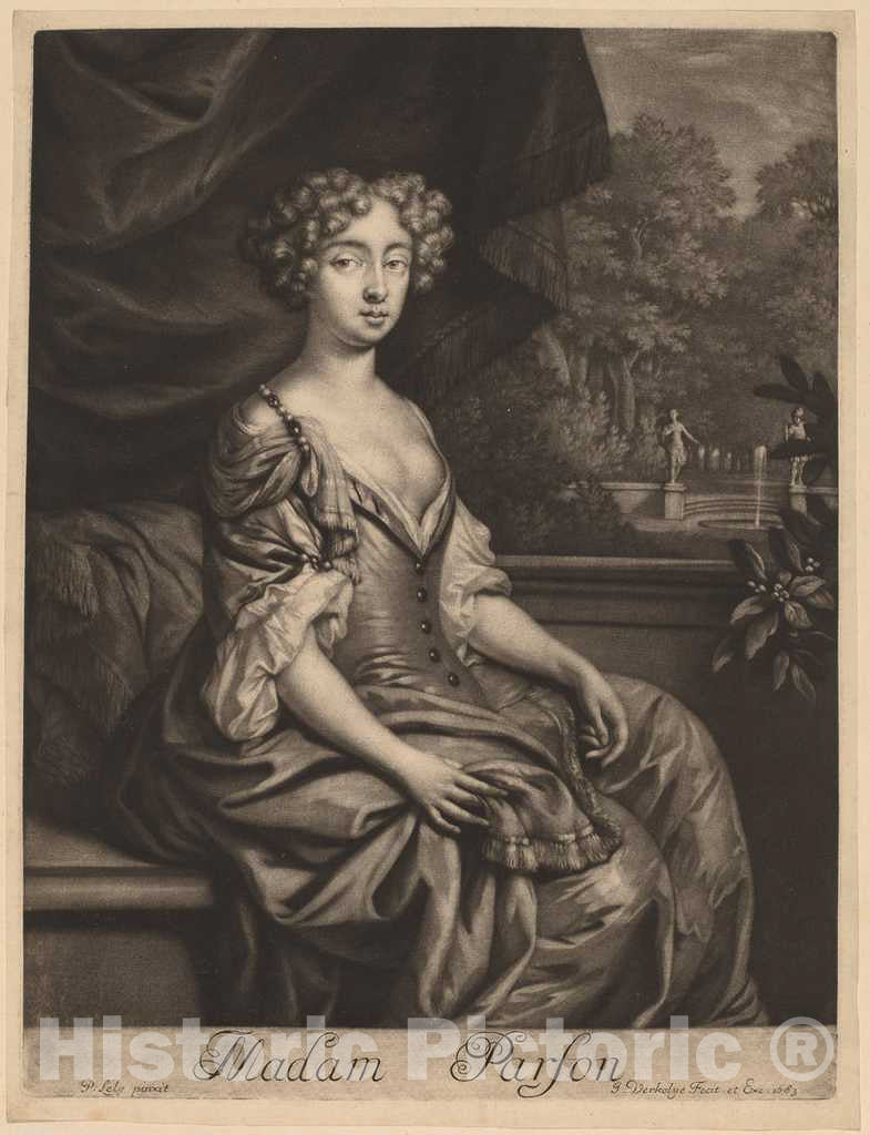 Art Print : Jan Verkolje I After Lely, Madam Parson, 1683 - Vintage Wall Art