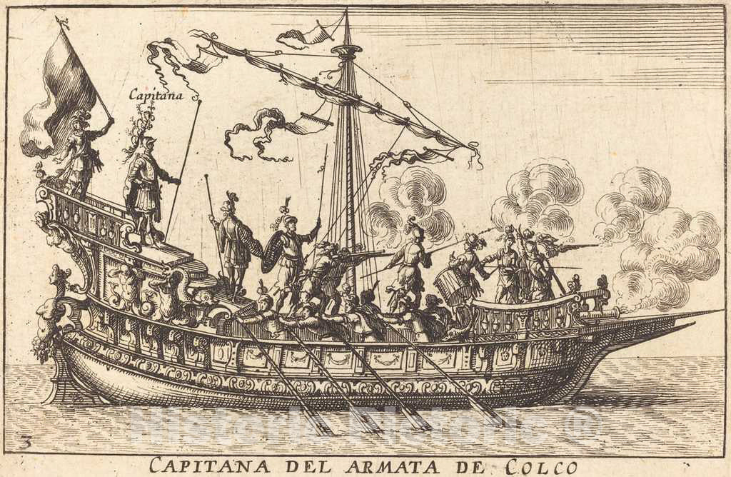 Art Print : Moncornet After Remigio Cantagallina, Capitana del Armata de Colco - Vintage Wall Art