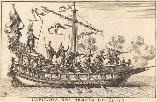 Art Print : Moncornet After Remigio Cantagallina, Capitana del Armata de Colco - Vintage Wall Art