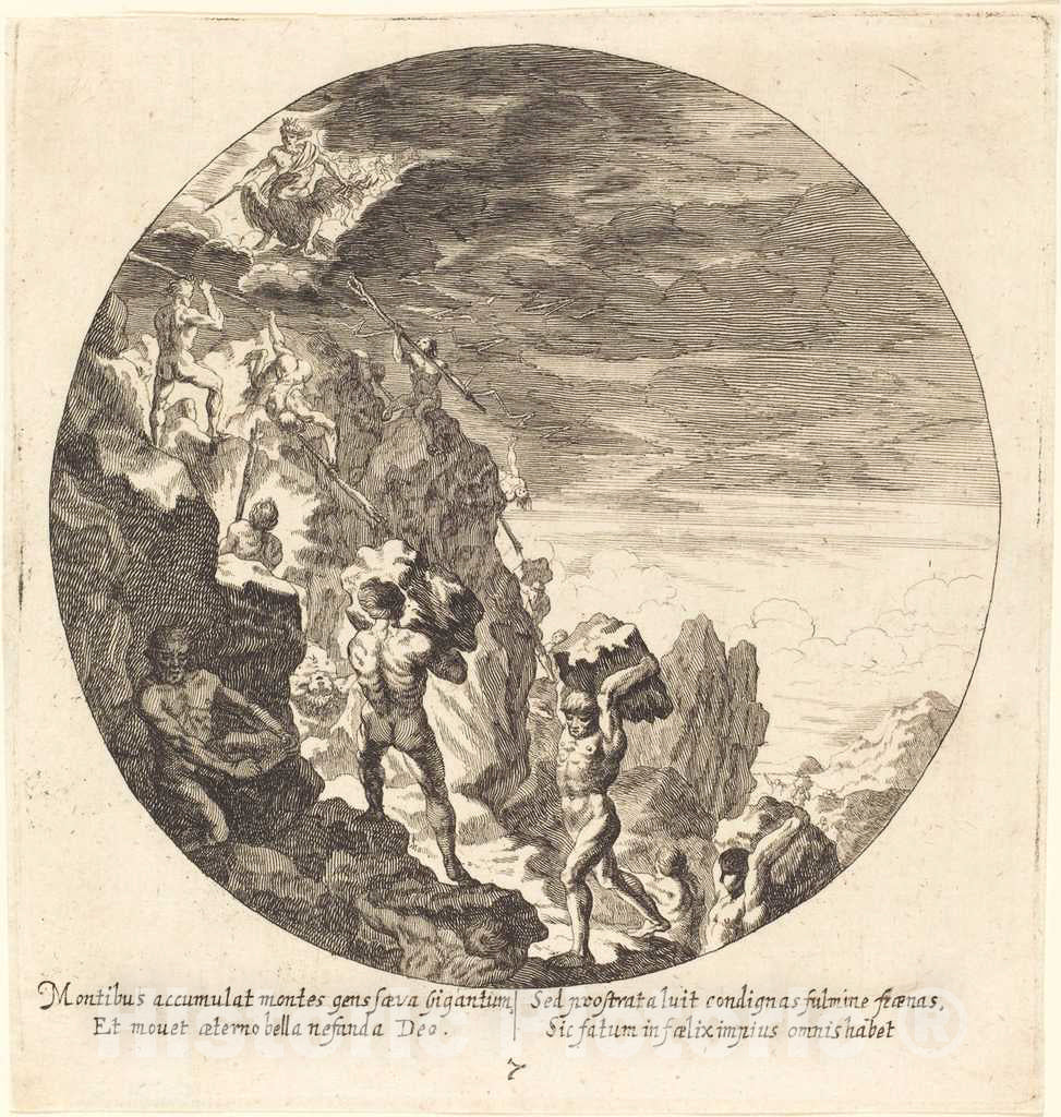 Art Print : Wolfgang, The Elder, Giants Repelled by JOVE, 1665 - Vintage Wall Art