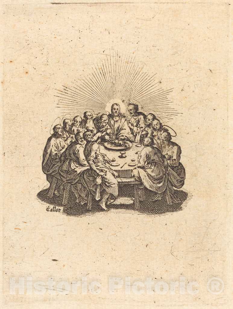 Art Print : Jacques Callot, The Last Supper, 1618 - Vintage Wall Art
