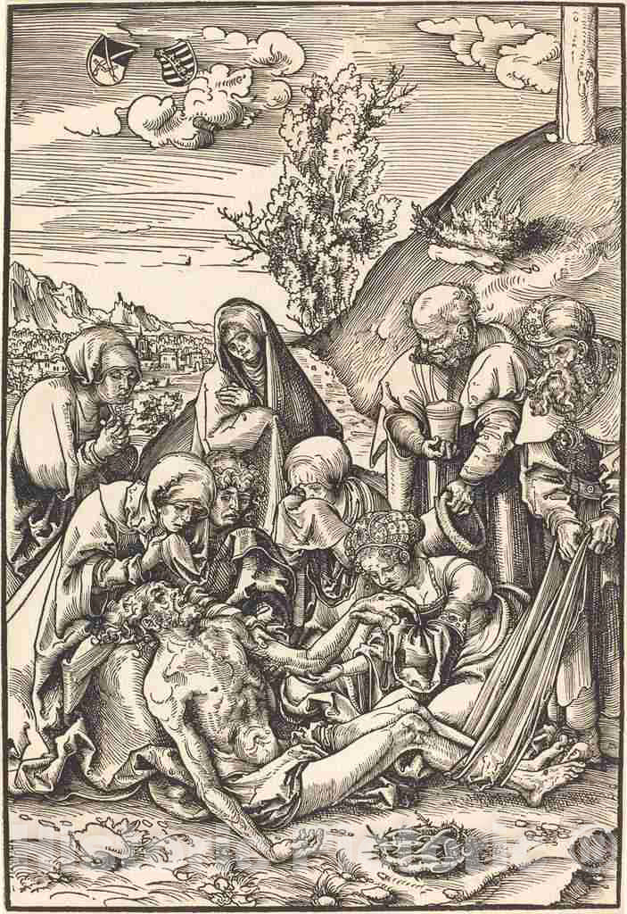 Art Print : Lucas Cranach The Elder, The Lamentation, in or Before 1509 - Vintage Wall Art