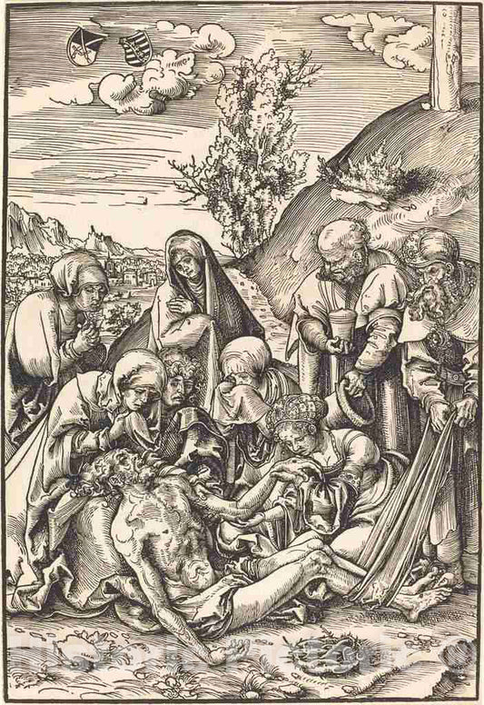 Art Print : Lucas Cranach The Elder, The Lamentation, in or Before 1509 - Vintage Wall Art