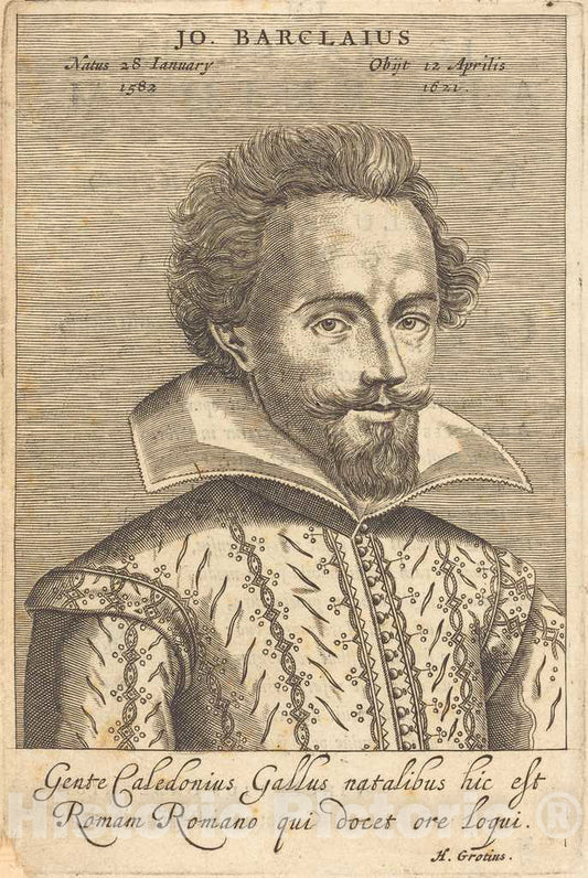 Art Print : Mellan After Daniel Dumonstier, John Barclay, 1623 - Vintage Wall Art