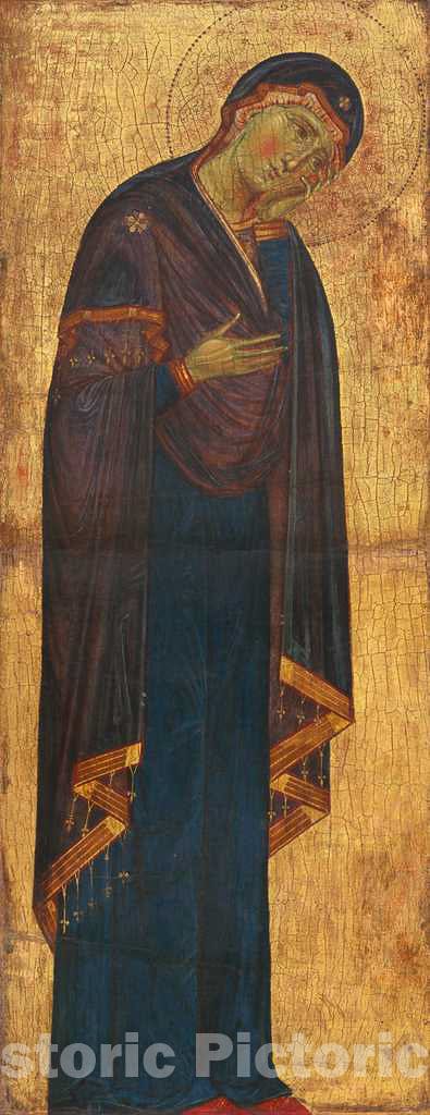 Art Print : The Mourning Madonna, c. 1272 - Vintage Wall Art