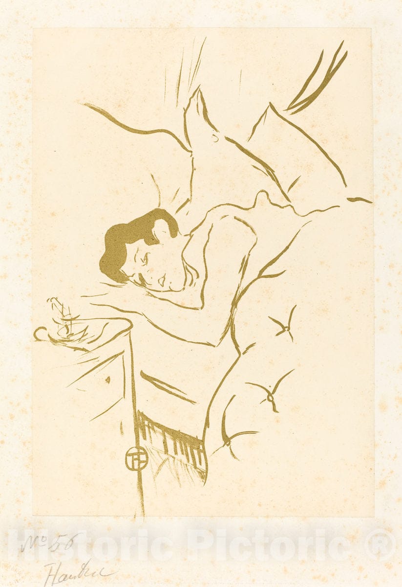 Art Print : Henri de Toulouse-Lautrec, Your Mouth (Ta Bouche), 1893 - Vintage Wall Art