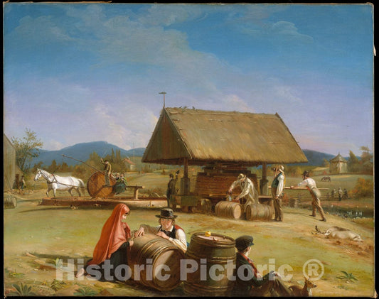 Art Print : William Sidney Mount - Cider Making : Vintage Wall Art