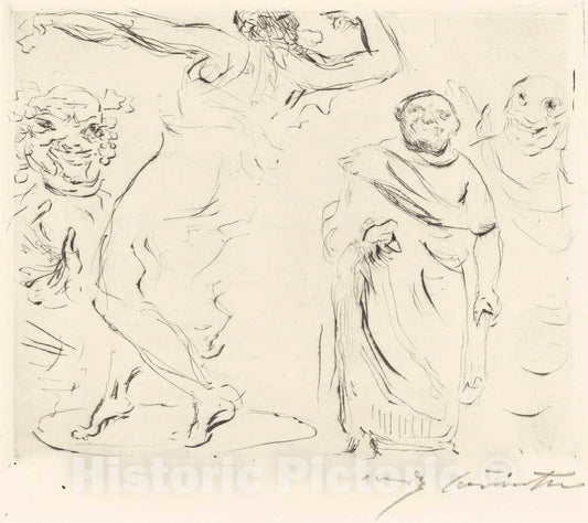 Art Print : Lovis Corinth, The Banquet of Trimalchio: pl.XI, 1919 - Vintage Wall Art
