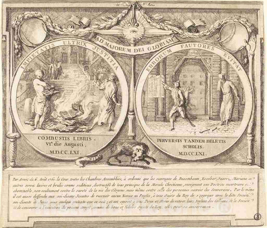 Art Print : Gabriel Jacques de Saint-Aubin, Expulsion of The Jesuits (Expulsion des Jesuites), 1761 - Vintage Wall Art