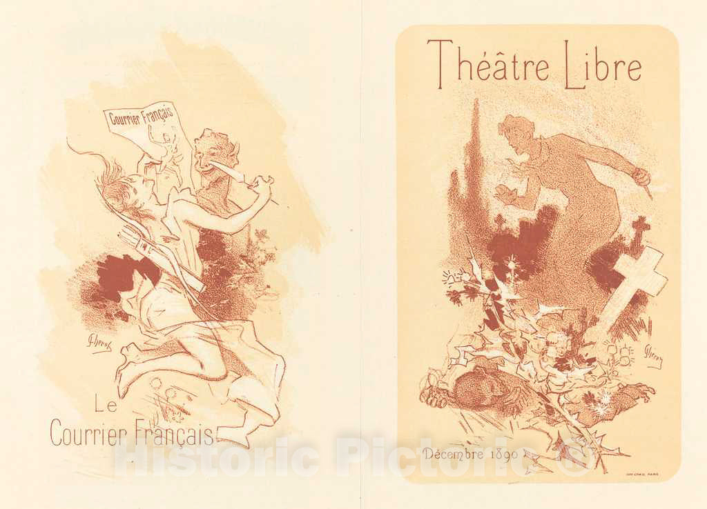 Art Print : Jules ChÃ©ret, La Fille Ã‰lisa; Conte de NoÃ«l, 1890 - Vintage Wall Art