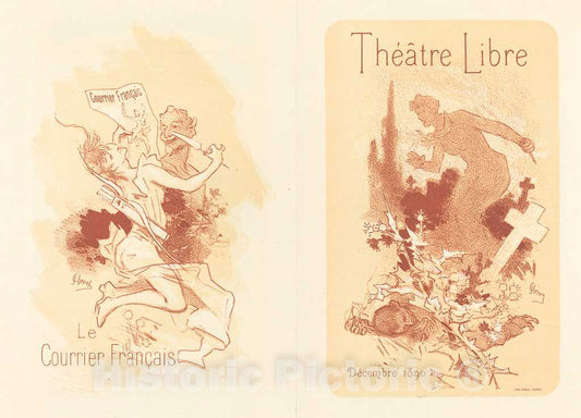 Art Print : Jules ChÃ©ret, La Fille Ã‰lisa; Conte de NoÃ«l, 1890 - Vintage Wall Art