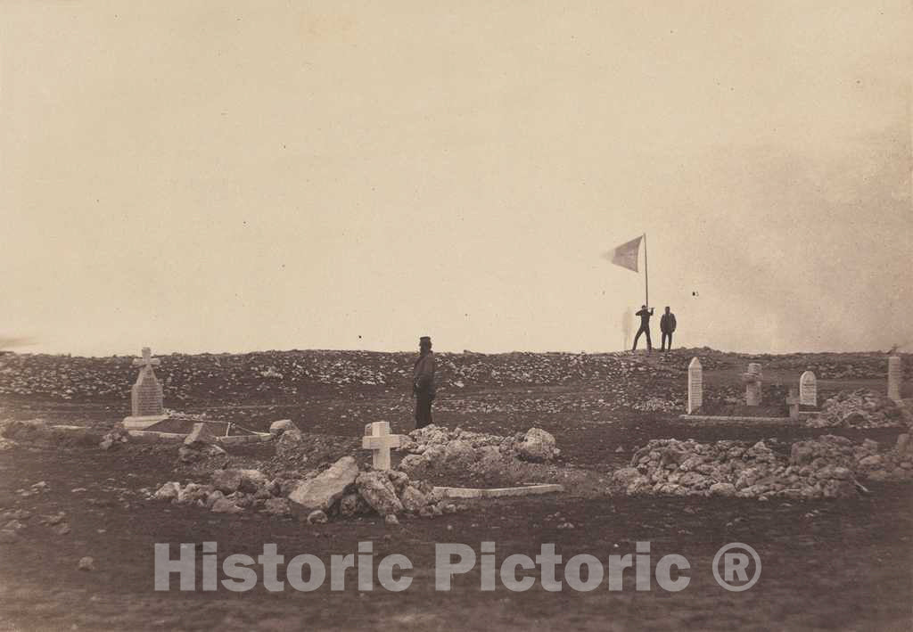 Art Print : Roger Fenton, Cemetery, Cathcart's Hill, 1855 - Vintage Wall Art