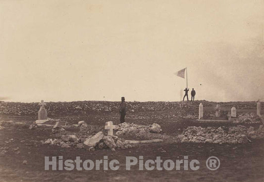 Art Print : Roger Fenton, Cemetery, Cathcart's Hill, 1855 - Vintage Wall Art