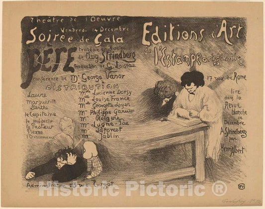 Art Print : FÃ©lix Vallotton, PÃ¨re, 1894 - Vintage Wall Art