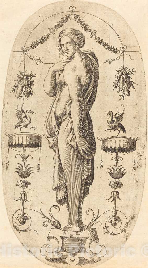 Art Print : Jean Mignon, Woman with Left Profile - Vintage Wall Art