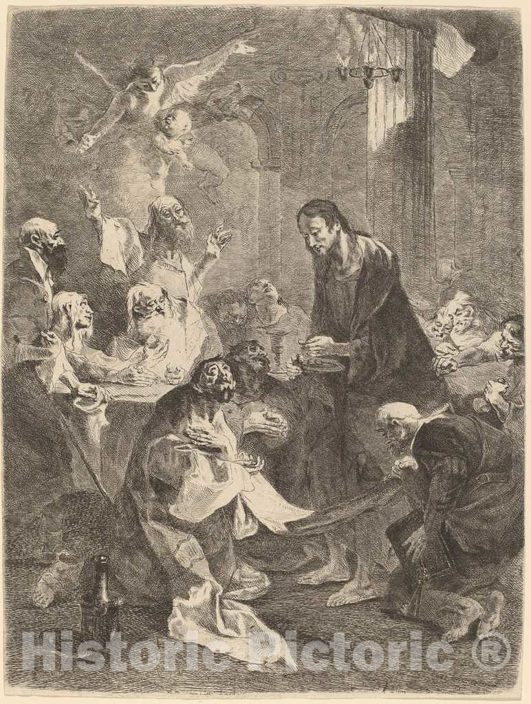 Art Print : Franz Anton Maulbertsch, The Institution of The Eucharist, c. 1765 - Vintage Wall Art