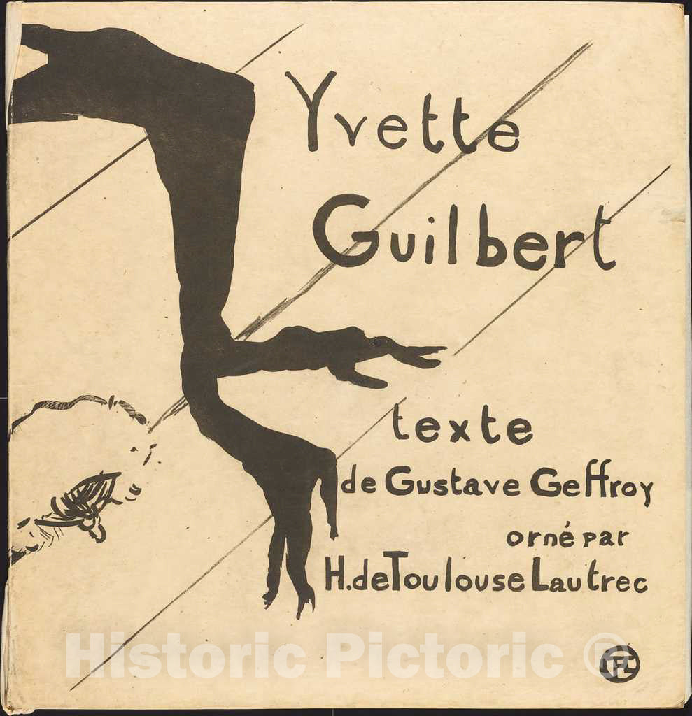 Art Print : Henri de Toulouse-Lautrec, Album Cover, 1894 - Vintage Wall Art