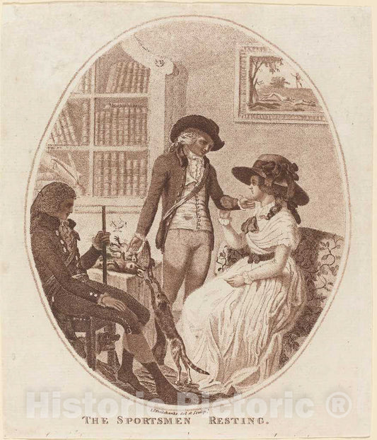 Art Print : Isaac Cruikshank, The Sportsmen Resting - Vintage Wall Art