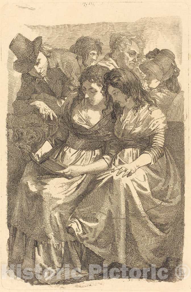 Art Print : Johann Gottfried Schadow, Schadow and His Family, c.1794 - Vintage Wall Art