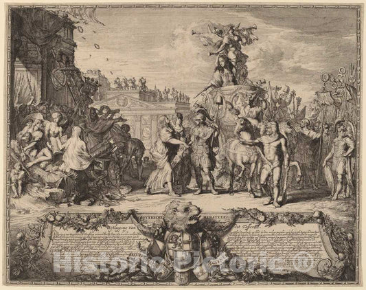 Art Print : Romeyn de Hooghe, Uytrecht Herstelt (The Recapture of Utrecht, 1673), 1674 - Vintage Wall Art