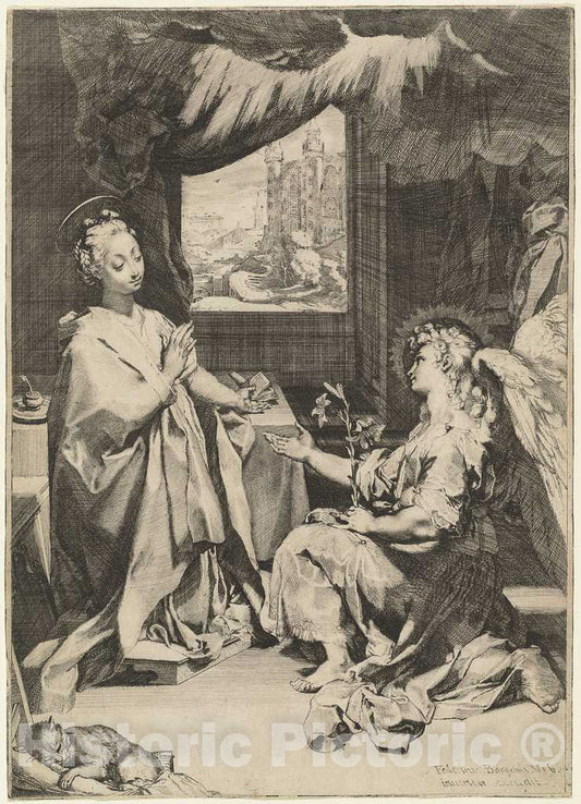 Art Print : Federico Barocci, The Annunciation - Vintage Wall Art