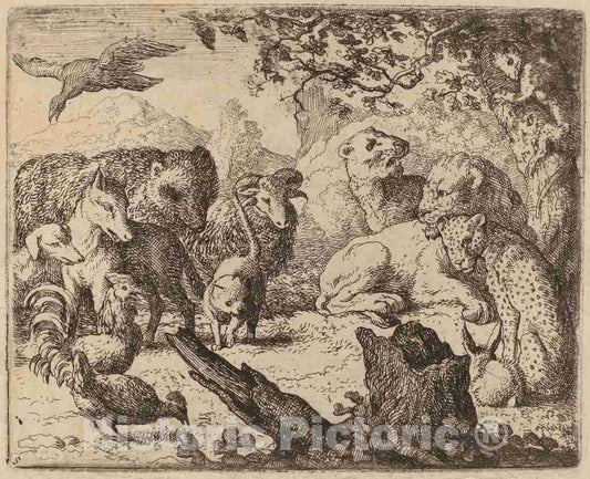 Art Print : Allart Van Everdingen, The Lion Announces a Peace, c.1651 - Vintage Wall Art