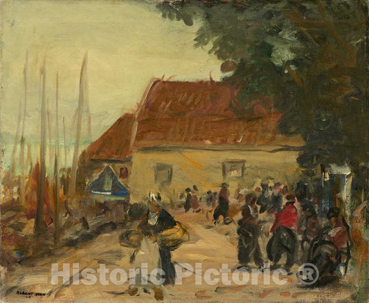 Art Print : Robert Henri, Volendam Street Scene, 1910 - Vintage Wall Art