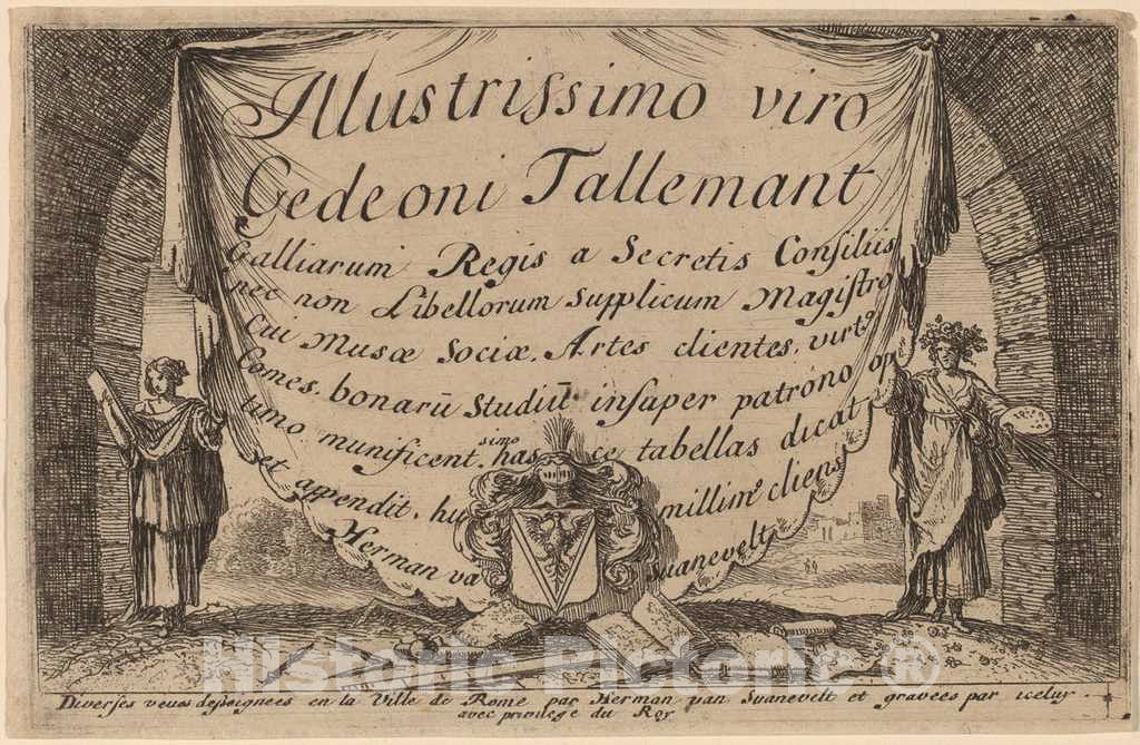Art Print : Herman Van Swanevelt, Title Page - Vintage Wall Art