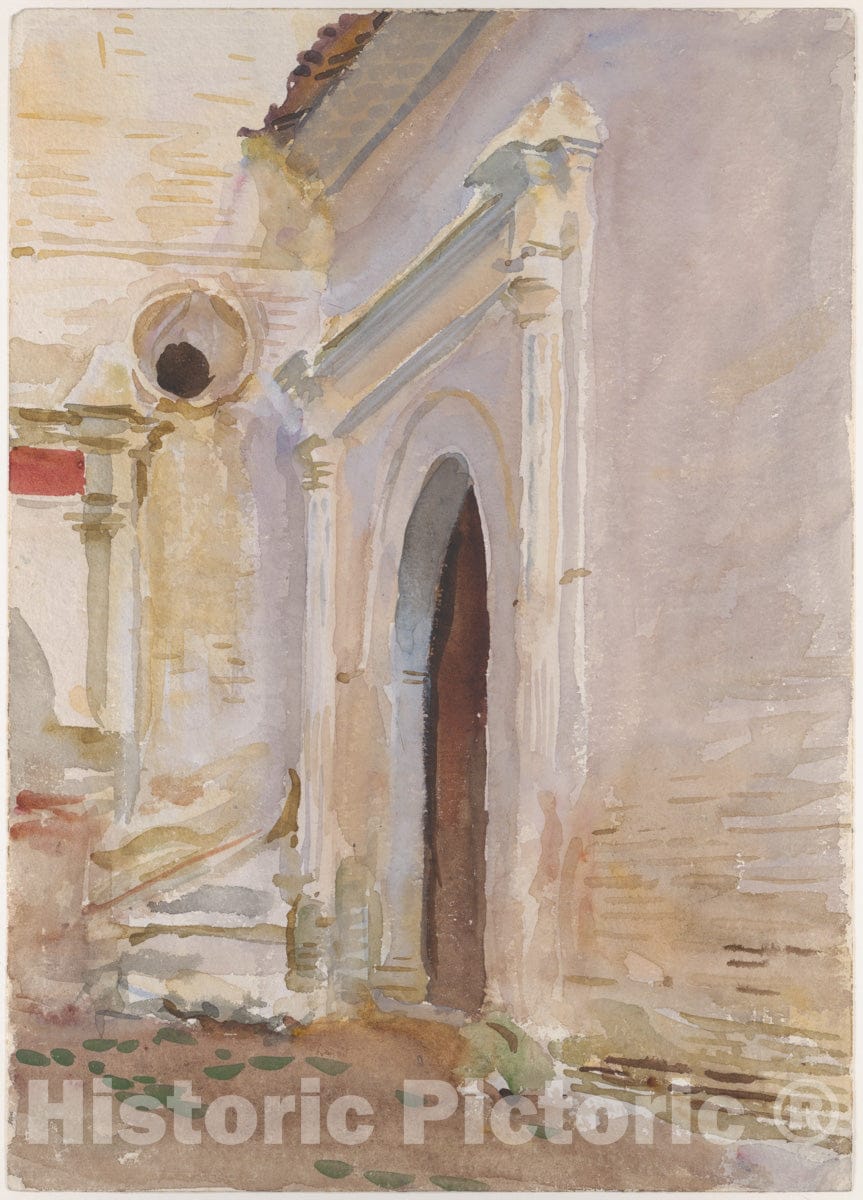 Art Print : John Singer Sargent - Arched Doorway : Vintage Wall Art