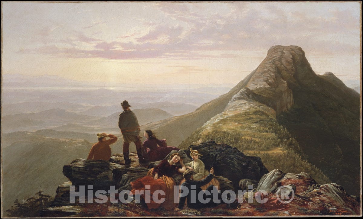 Art Print : Jerome B. Thompson - The Belated Party on Mansfield Mountain : Vintage Wall Art