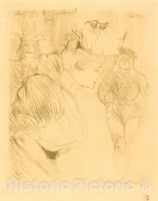 Art Print : Henri de Toulouse-Lautrec, Lender Bowing (Lender saluant), 1895 - Vintage Wall Art