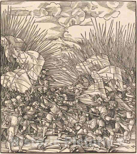 Art Print : Hans Leonard SchÃ¤ufelein, Battle of Cividale - Vintage Wall Art