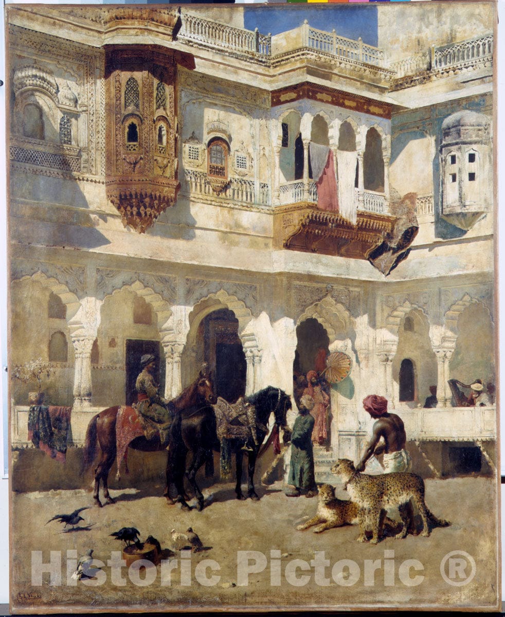 Art Print : Edwin Lord Weeks - The Rajah Starting on a Hunt : Vintage Wall Art