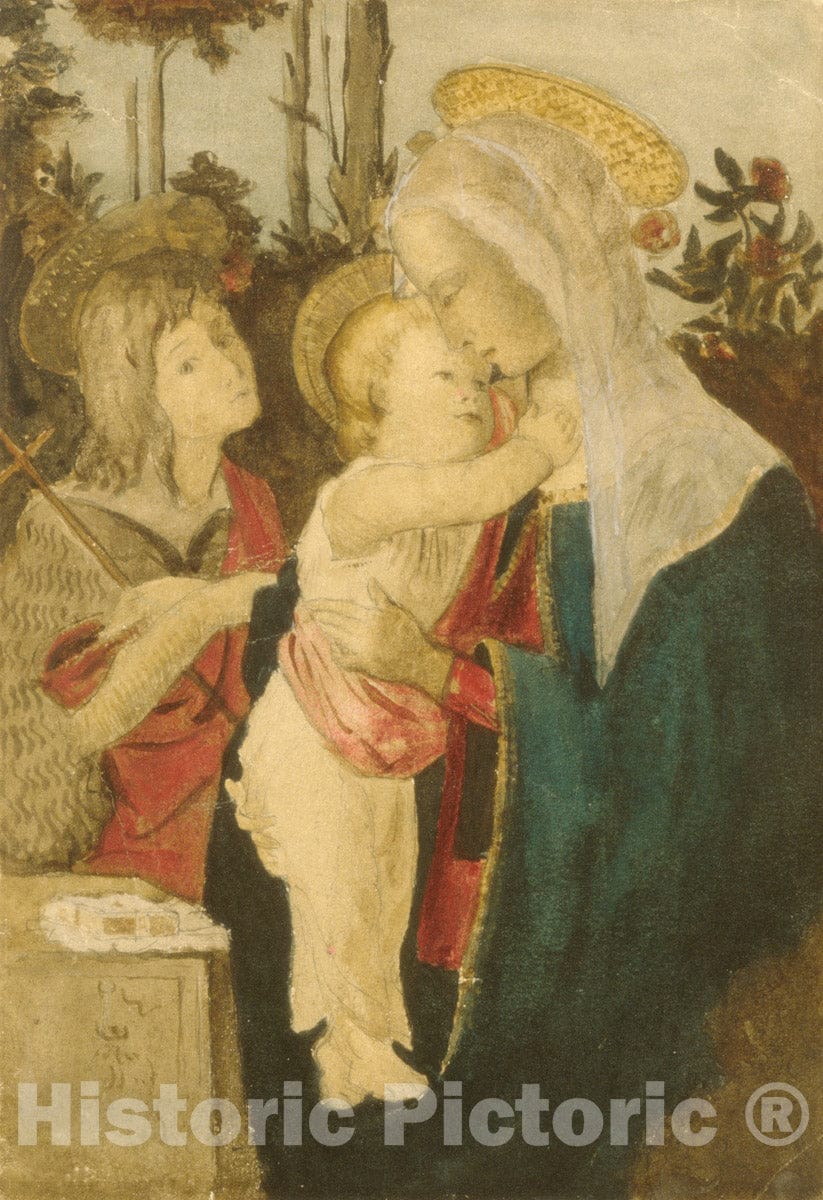 Art Print : Julian Alden Weir - Copy After Botticelli : Vintage Wall Art