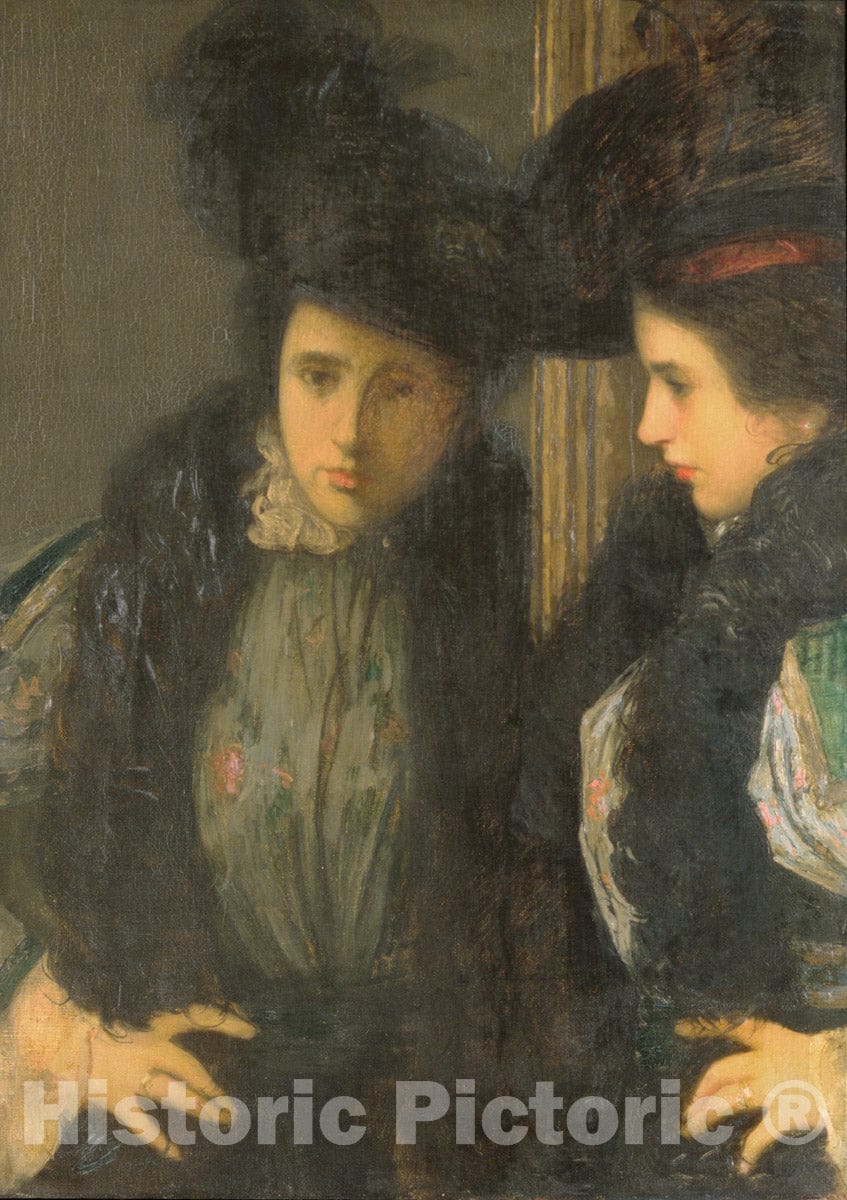 Art Print : Julian Alden Weir - The Green Bodice : Vintage Wall Art