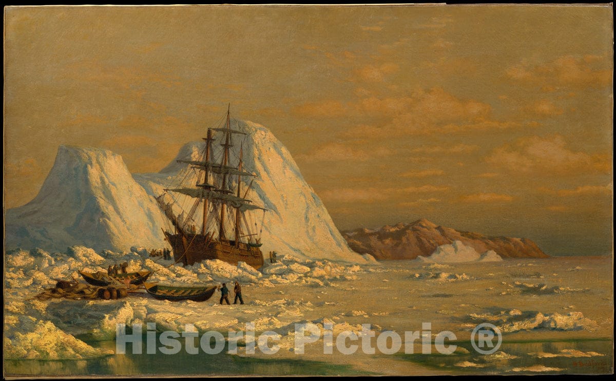 Art Print : William Bradford - an Incident of Whaling : Vintage Wall Art
