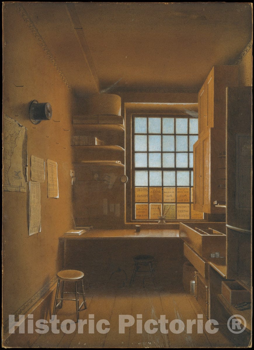 Art Print : James Kidder - Interior of a Lottery : Vintage Wall Art