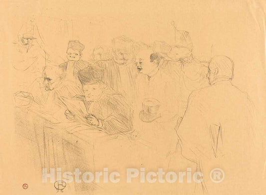 Art Print : Henri de Toulouse-Lautrec, Soudais Deposition (DÃ©position Soudais), 1896 - Vintage Wall Art