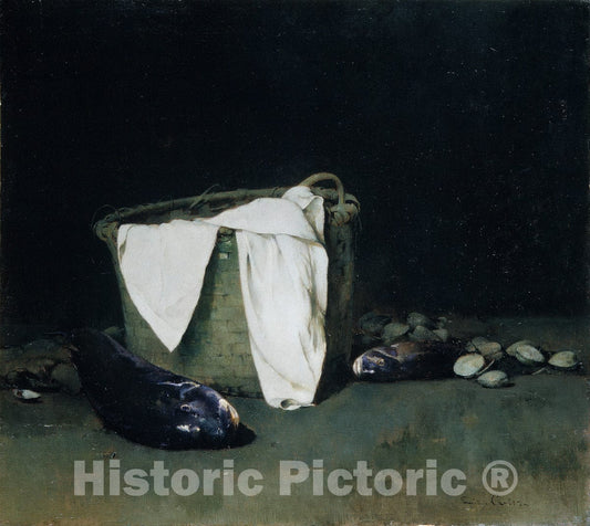 Art Print : Emil Carlsen - Blackfish and Clams : Vintage Wall Art