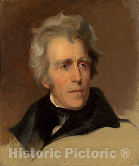 Art Print : Thomas Sully, Andrew Jackson, 1845 - Vintage Wall Art