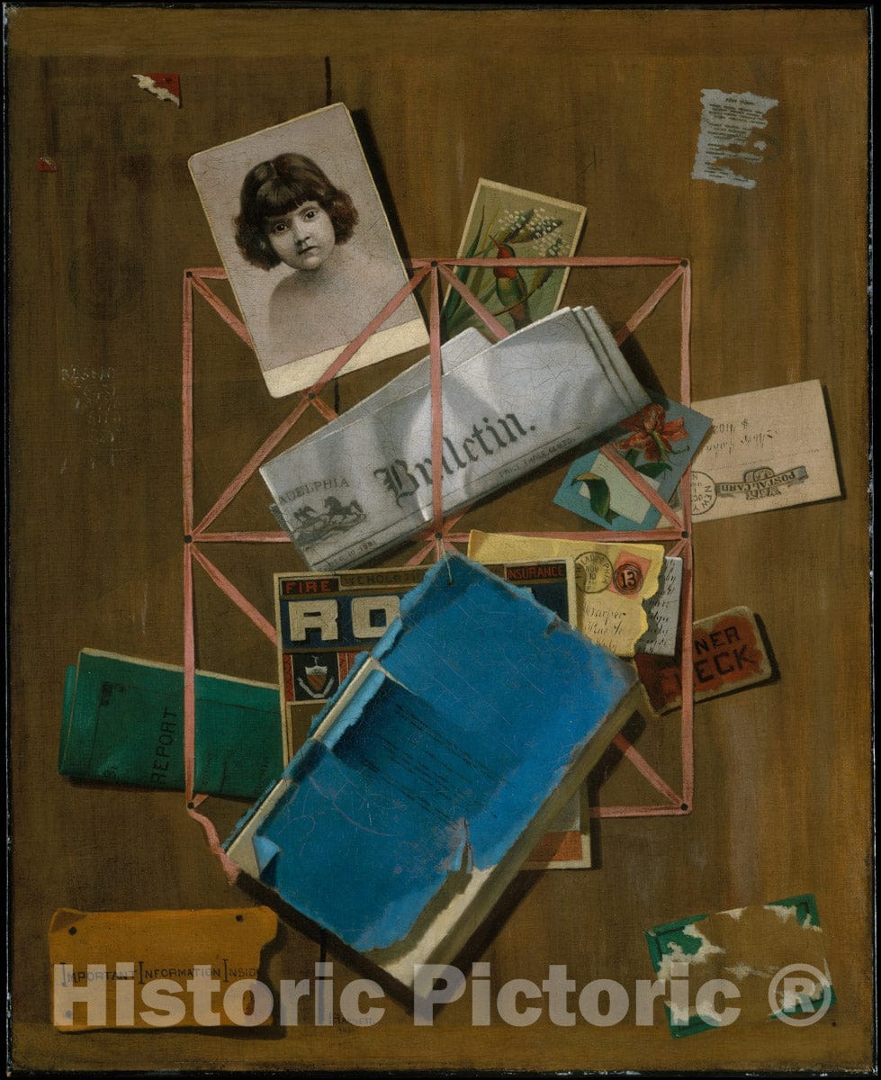Art Print : John F. Peto - Old Souvenirs : Vintage Wall Art