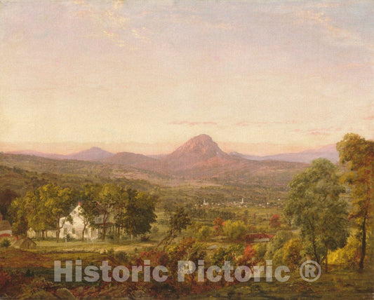 Art Print : Jasper Francis Cropsey - Autumn Landscape, Sugar Loaf Mountain, Orange County, New York : Vintage Wall Art