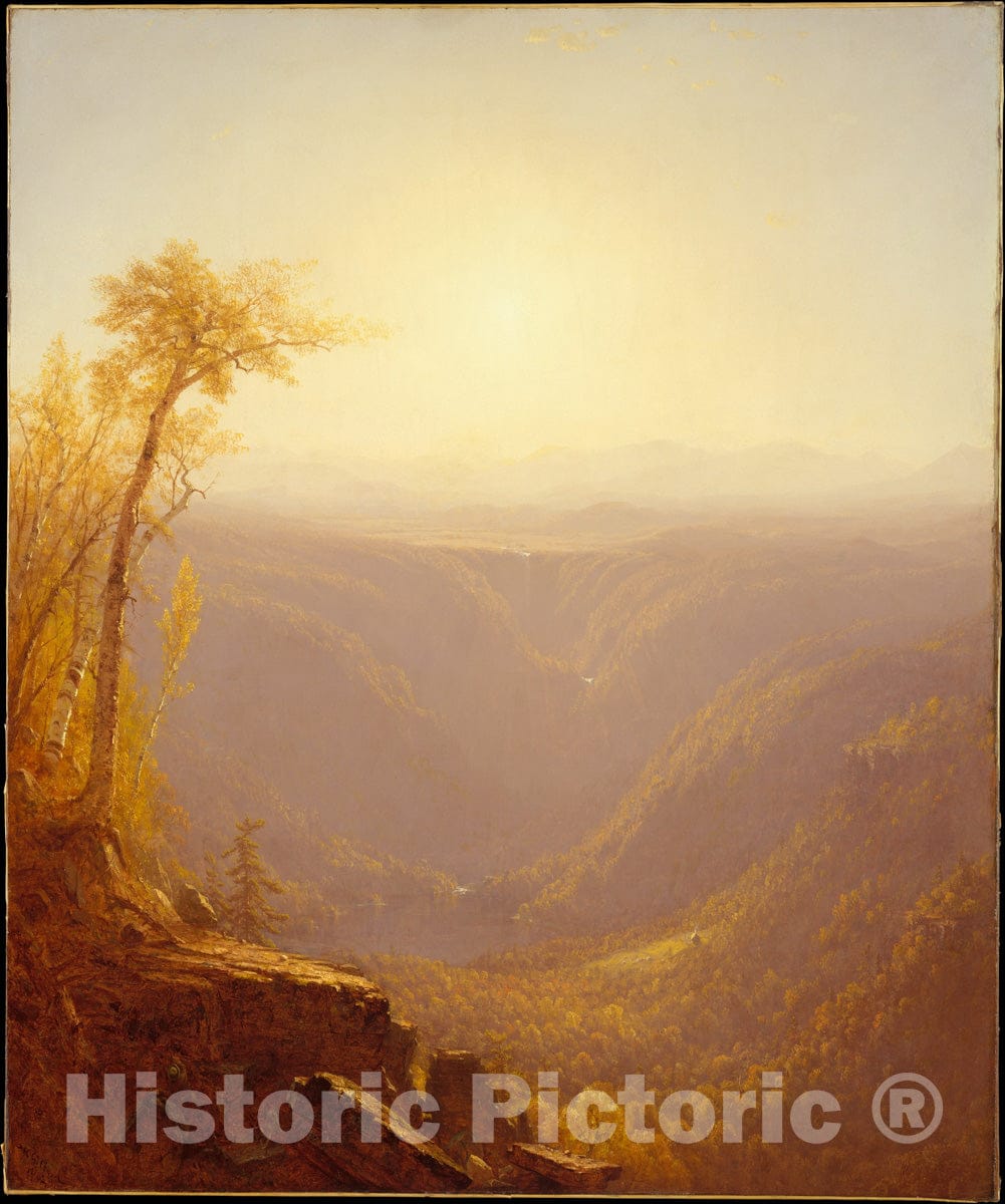 Art Print : Sanford Robinson Gifford - A Gorge in The Mountains (Kauterskill Clove) : Vintage Wall Art