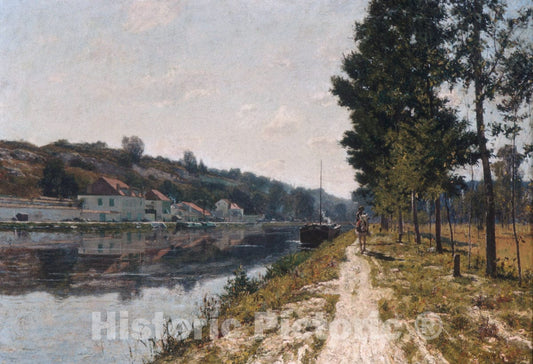 Art Print : William Lamb Picknell - Banks of The Loing : Vintage Wall Art